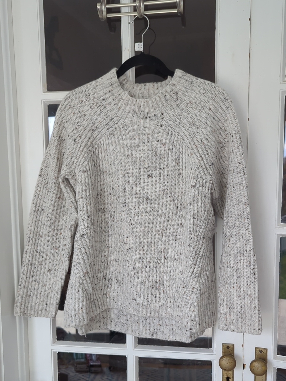 Madewell Crewneck Knit Sweater - Cream Speckle